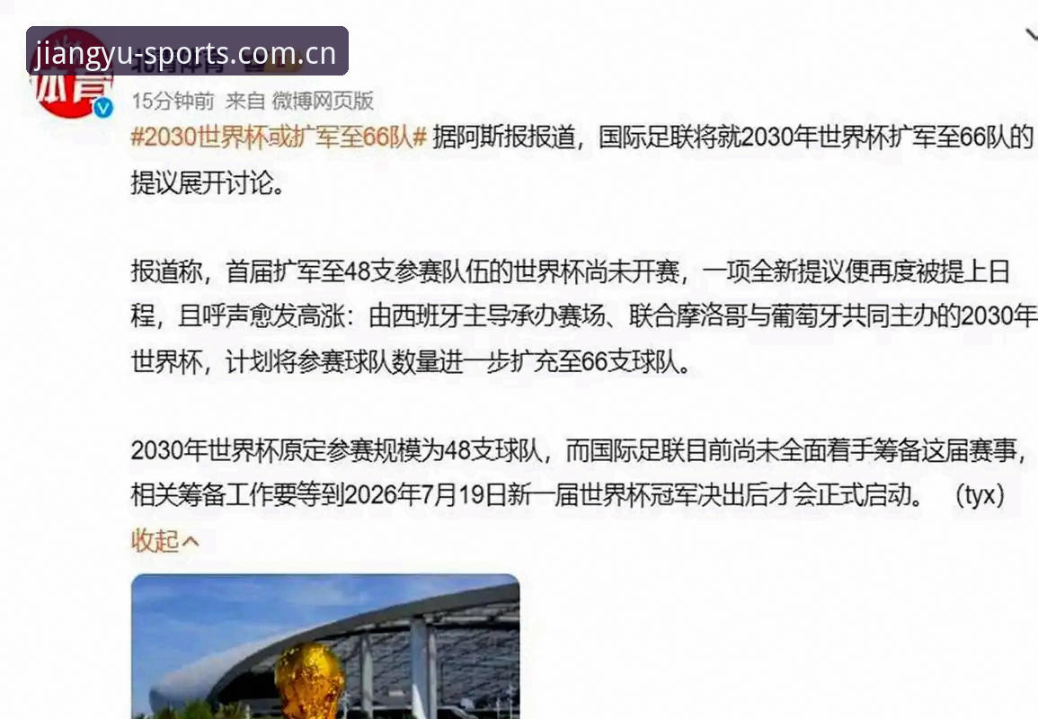 世界杯扩军至66队的深层逻辑与中国足球机遇全面解析